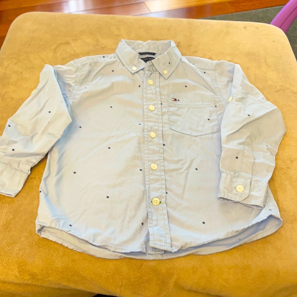 Tommy Hilfiger long sleeve button down for boys.